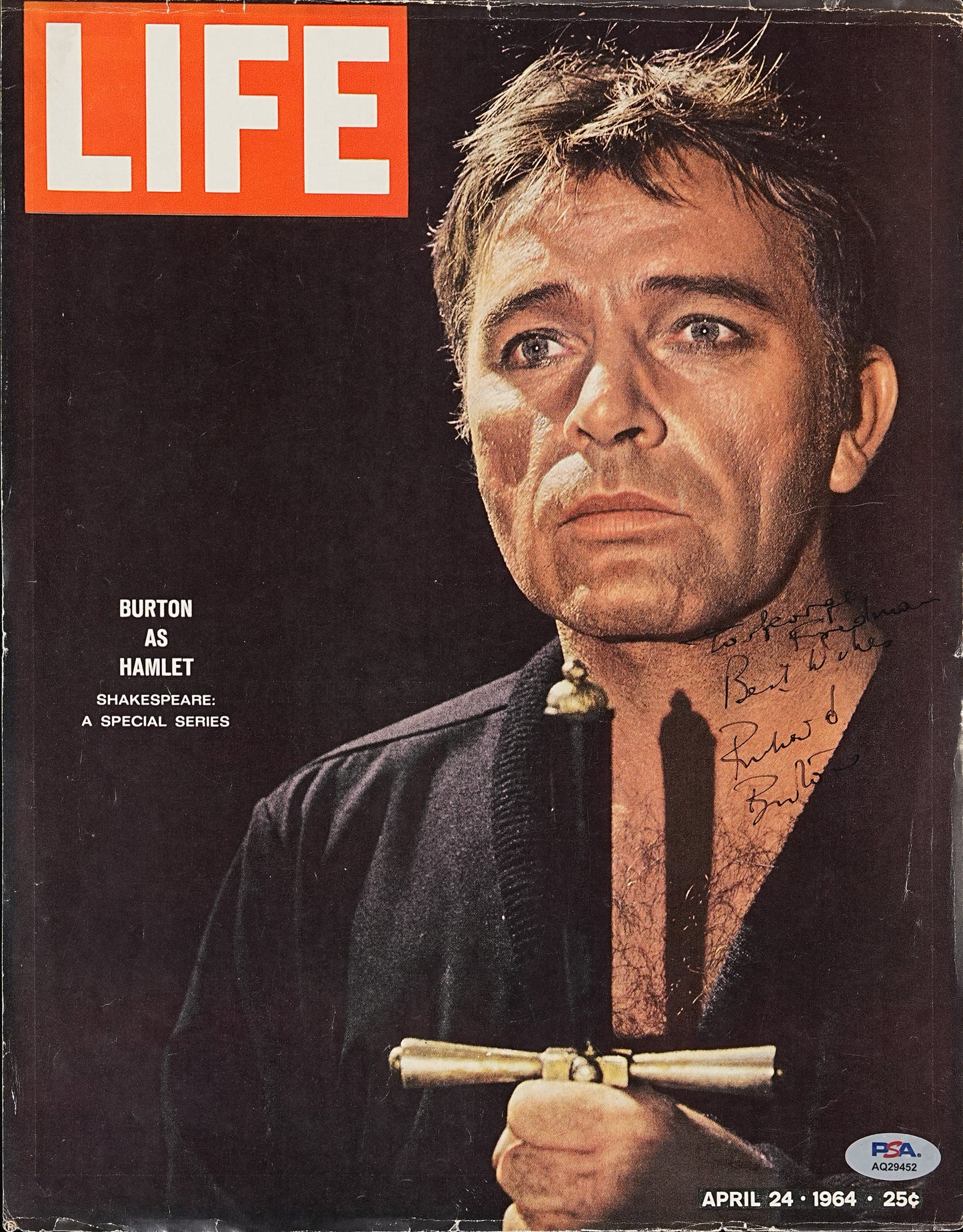 Richard Burton Actor Signed/Inscribed 11x14 LIFE Magazine Photo PSA/DNA 205152