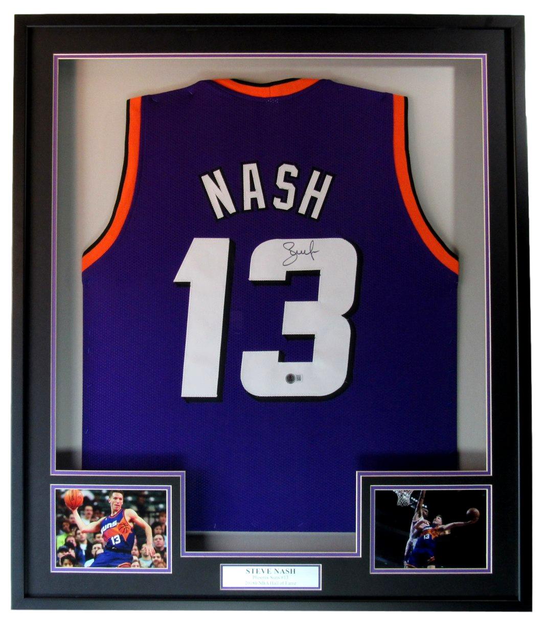Steve Nash Phoenix Suns HOF Signed/Auto Basketball Jersey  Framed Beckett 205653