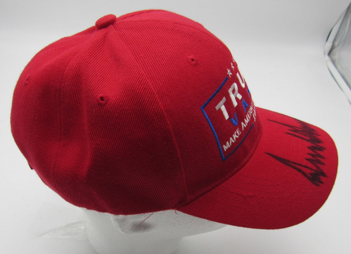 President Donald Trump Signed/Auto "TRUMP PENCE" Baseball Hat PSA/DNA  204888