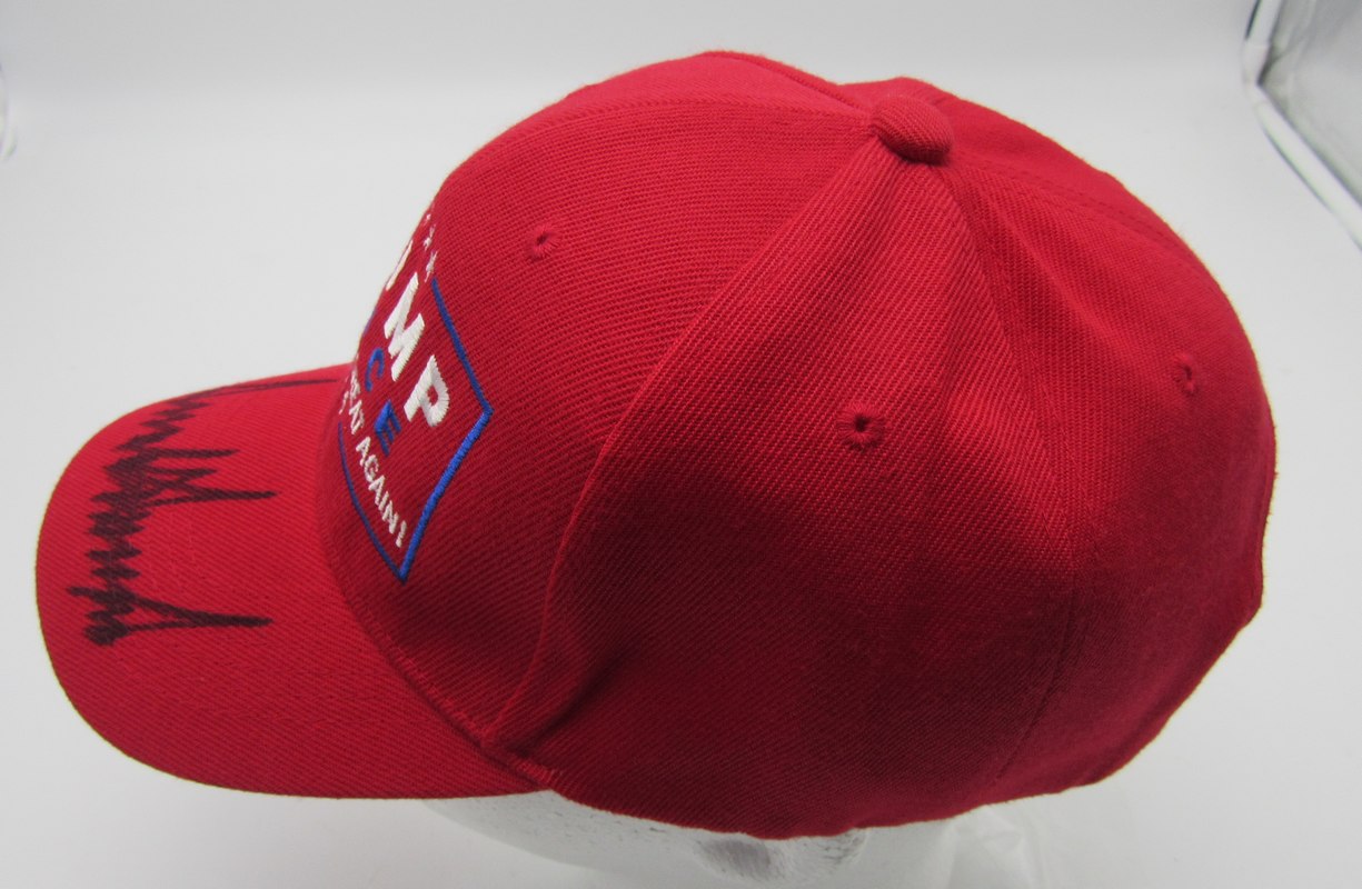 President Donald Trump Signed/Auto "TRUMP PENCE" Baseball Hat PSA/DNA  204888
