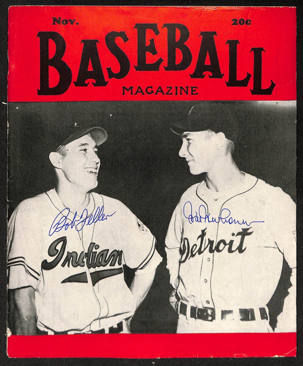 Bob Feller/Hal Newhouser Signed/Auto 1946 Baseball Magazine PSA/DNA 205142