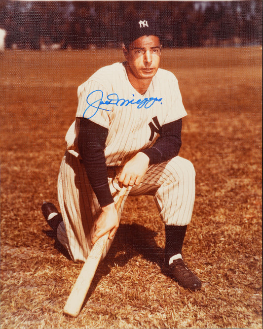 Joe DiMaggio HOF Signed/Autographed 11x14 Canvas Photo PSA/DNA 205163