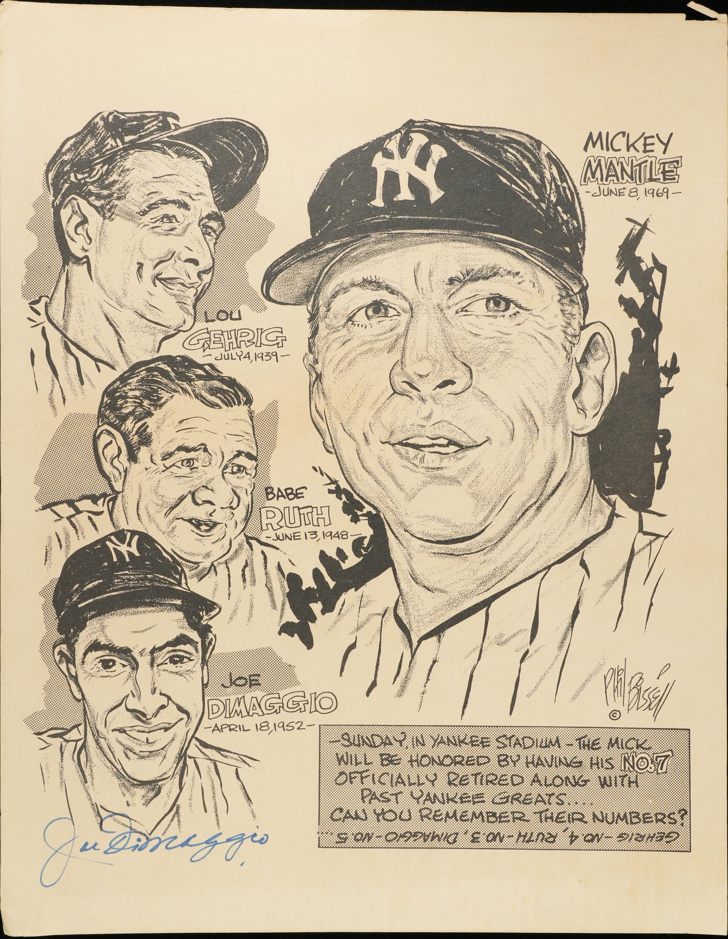 Joe DiMaggio HOF Signed/Autographed 11x14 Print Yankee Greats PSA/DNA 205165