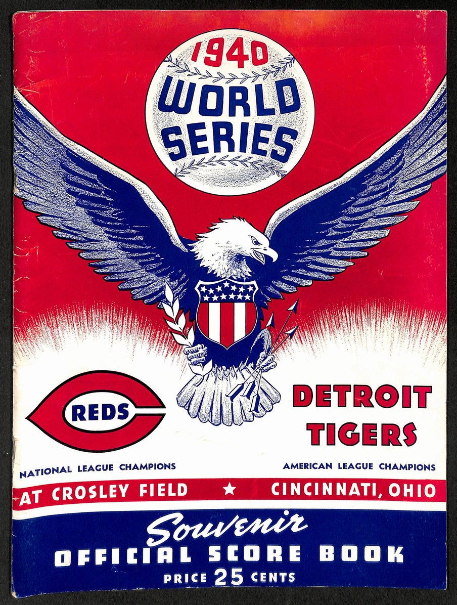 1940 World Series Souvenir Score Book Cincinnati Reds vs. Detroit Tigers 206094