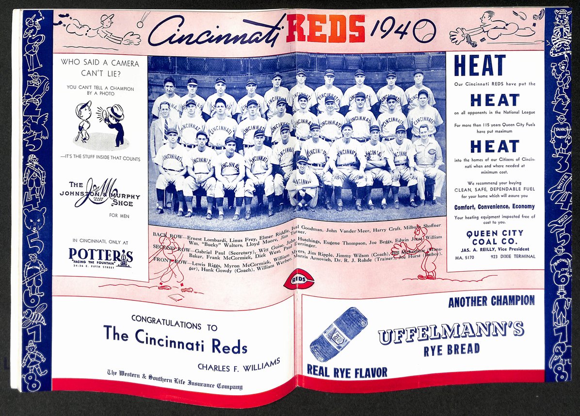1940 World Series Souvenir Score Book Cincinnati Reds vs. Detroit Tigers 206094
