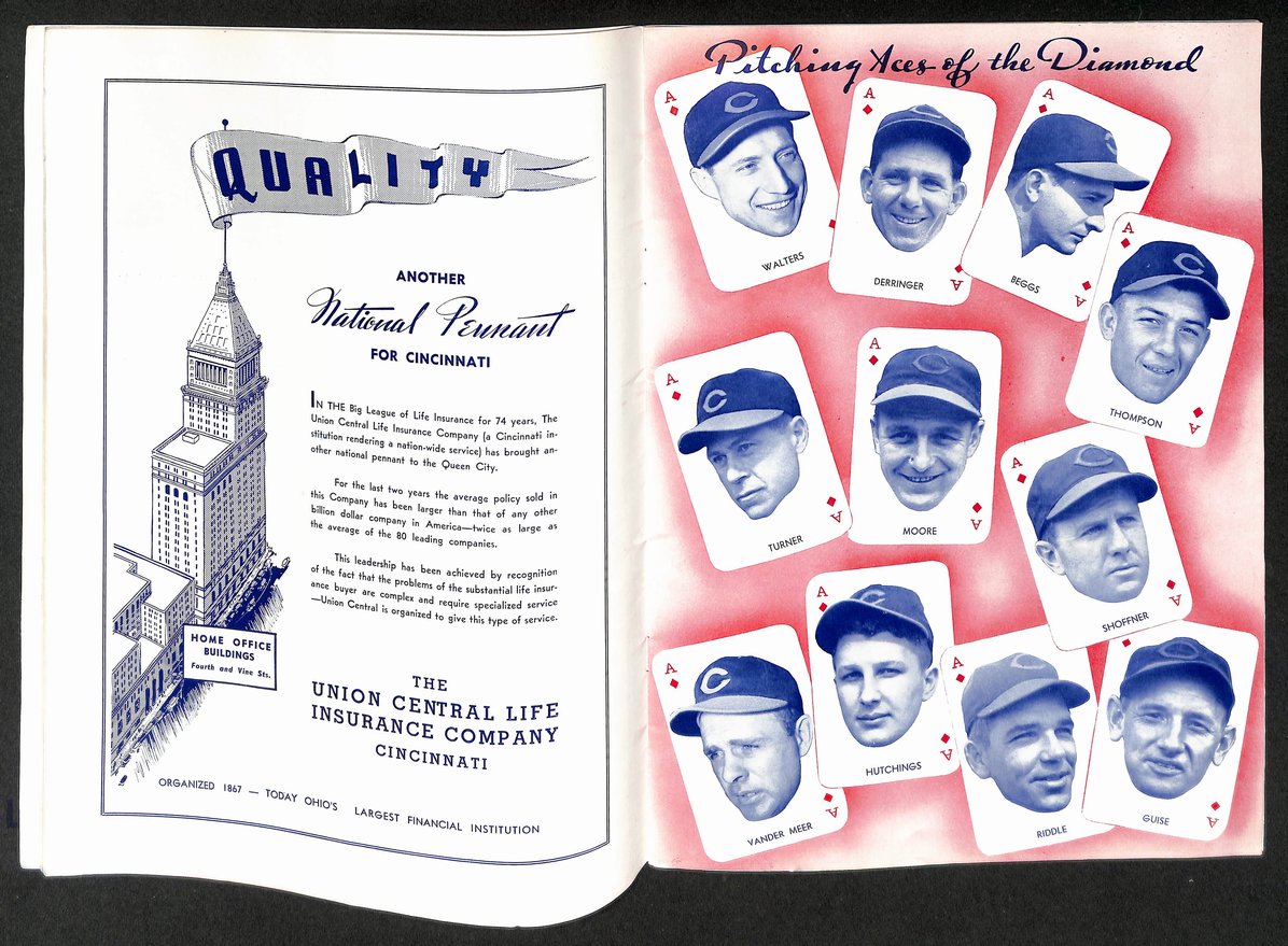 1940 World Series Souvenir Score Book Cincinnati Reds vs. Detroit Tigers 206094