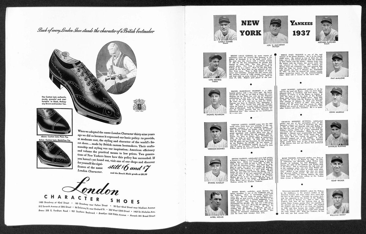 1930 World Series Program New York Yankees vs. New York Giants DiMaggio 206095