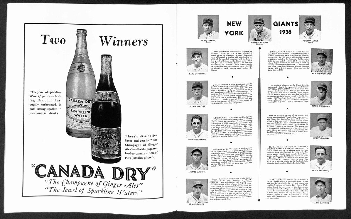 1936 World Series Program New York Giants vs. New York Yankees 206096