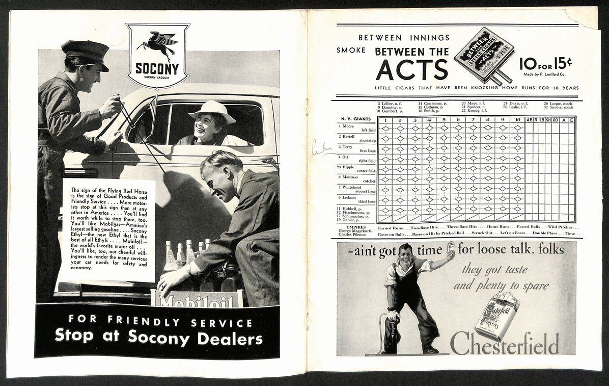 1936 World Series Program New York Giants vs. New York Yankees 206096