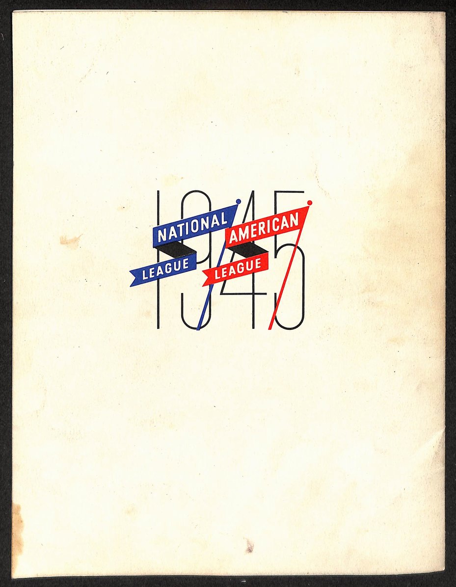 1945 World Series Program Chicago Cubs vs. Detroit Tigers VERY CLEAN 206097