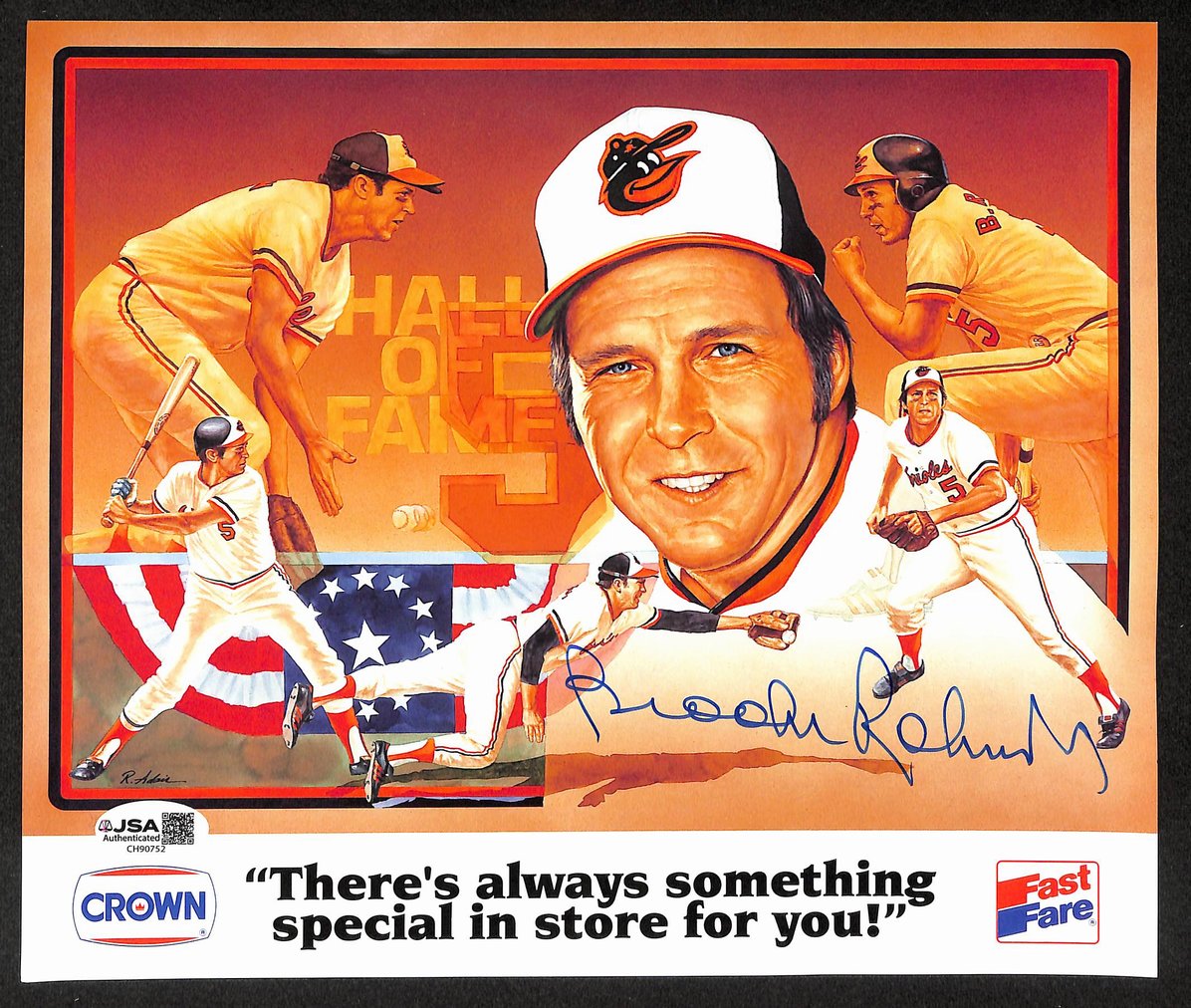 Brooks Robinson HOF Signed/Auto 8x10 Advertisemant Photo Orioles JSA 206113