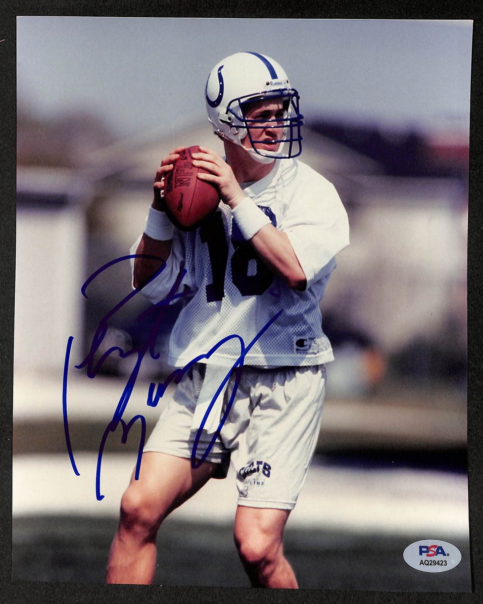 Peyton Manning HOF Signed/Auto 8x10 Photo 1998 Rookie Year Colts PSA/DNA 206115