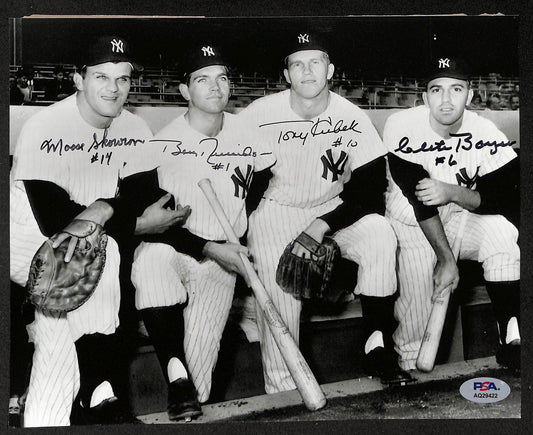 Skowron/Richardson/Kubek/Boyer Signed/Auto 8x10 Photo Yankees PSA/DNA 206116