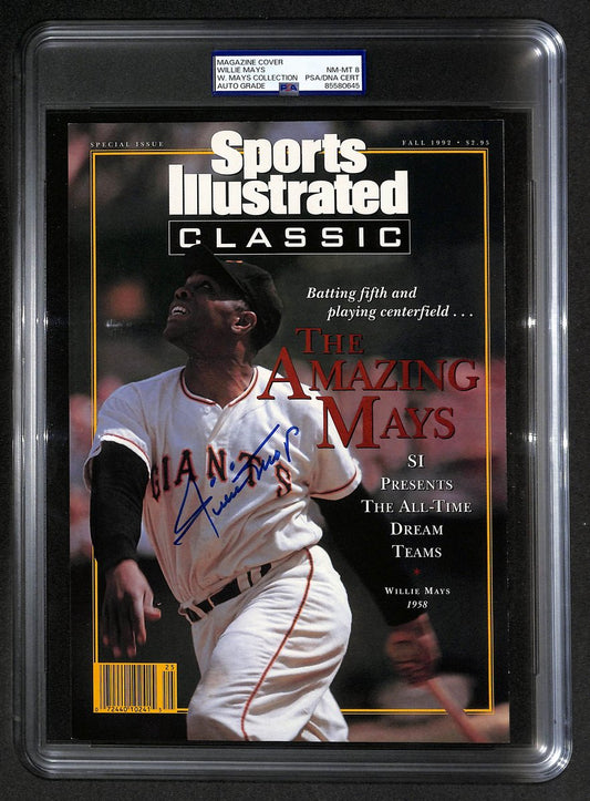 Willie Mays HOF Signed 1992 Sports Illustrated Magazine Cover PSA/DNA 206088