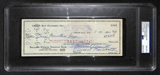 Dominic Olejniczak/Vince Lombardi Signed/Auto 1960 Bank Check PSA/DNA 206091