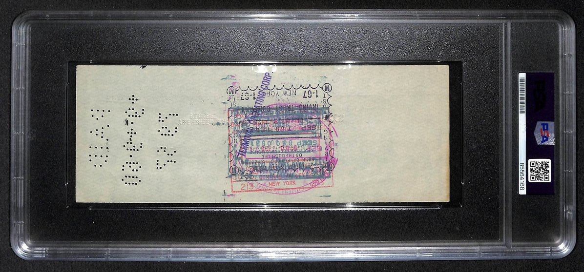 Dominic Olejniczak/Vince Lombardi Signed/Auto 1960 Bank Check PSA/DNA 206091