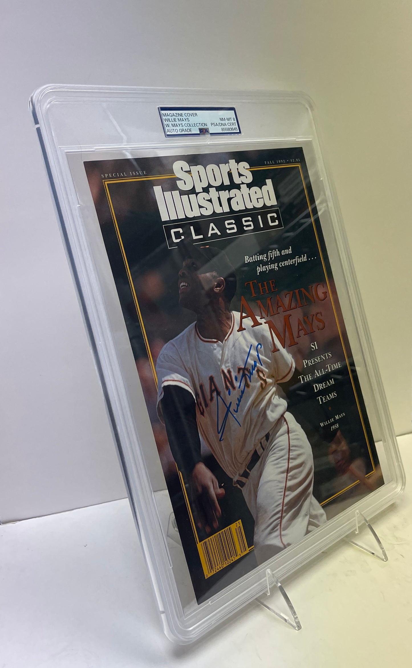 Willie Mays HOF Signed 1992 Sports Illustrated Magazine Cover PSA/DNA 206088