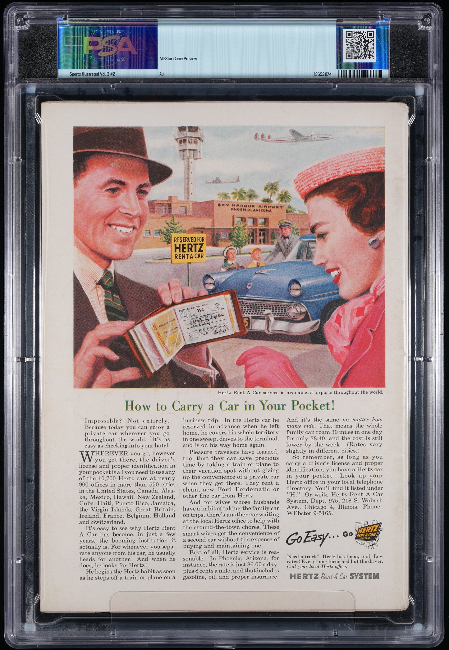 Yogi Berra HOF Signed 1955 Sports Illustrated Magazine NO LABEL AUTO 10 PSA/DNA