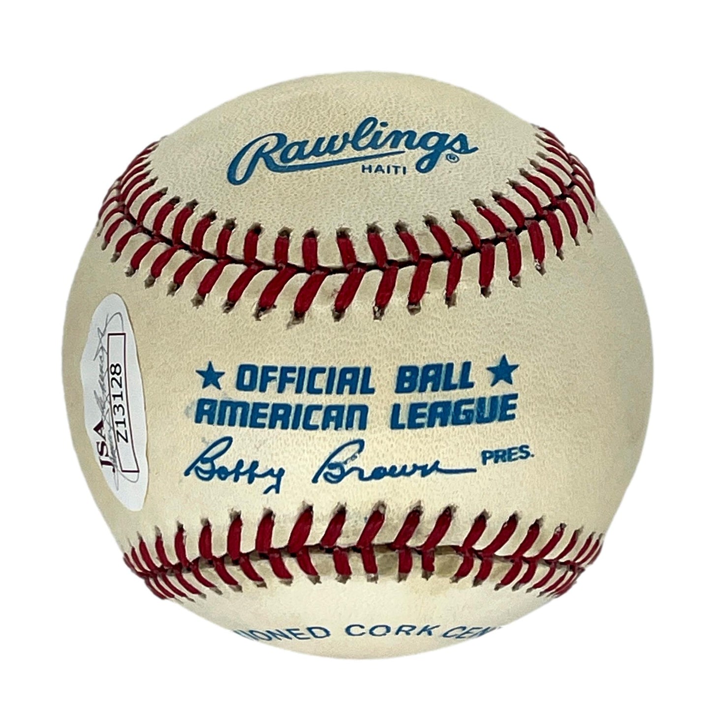 Mickey Mantle Single-Signed/Auto OAL/Brown Baseball Full JSA LOA  205157