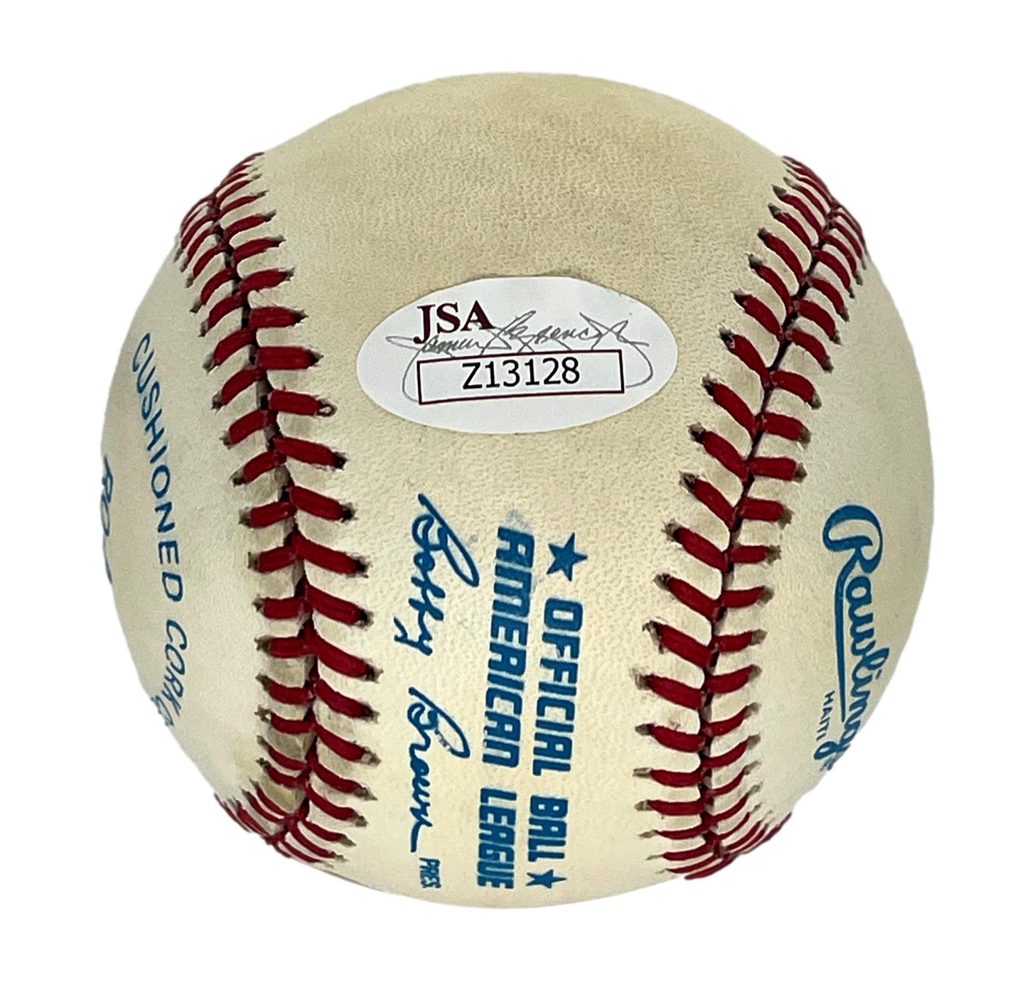 Mickey Mantle Single-Signed/Auto OAL/Brown Baseball Full JSA LOA  205157