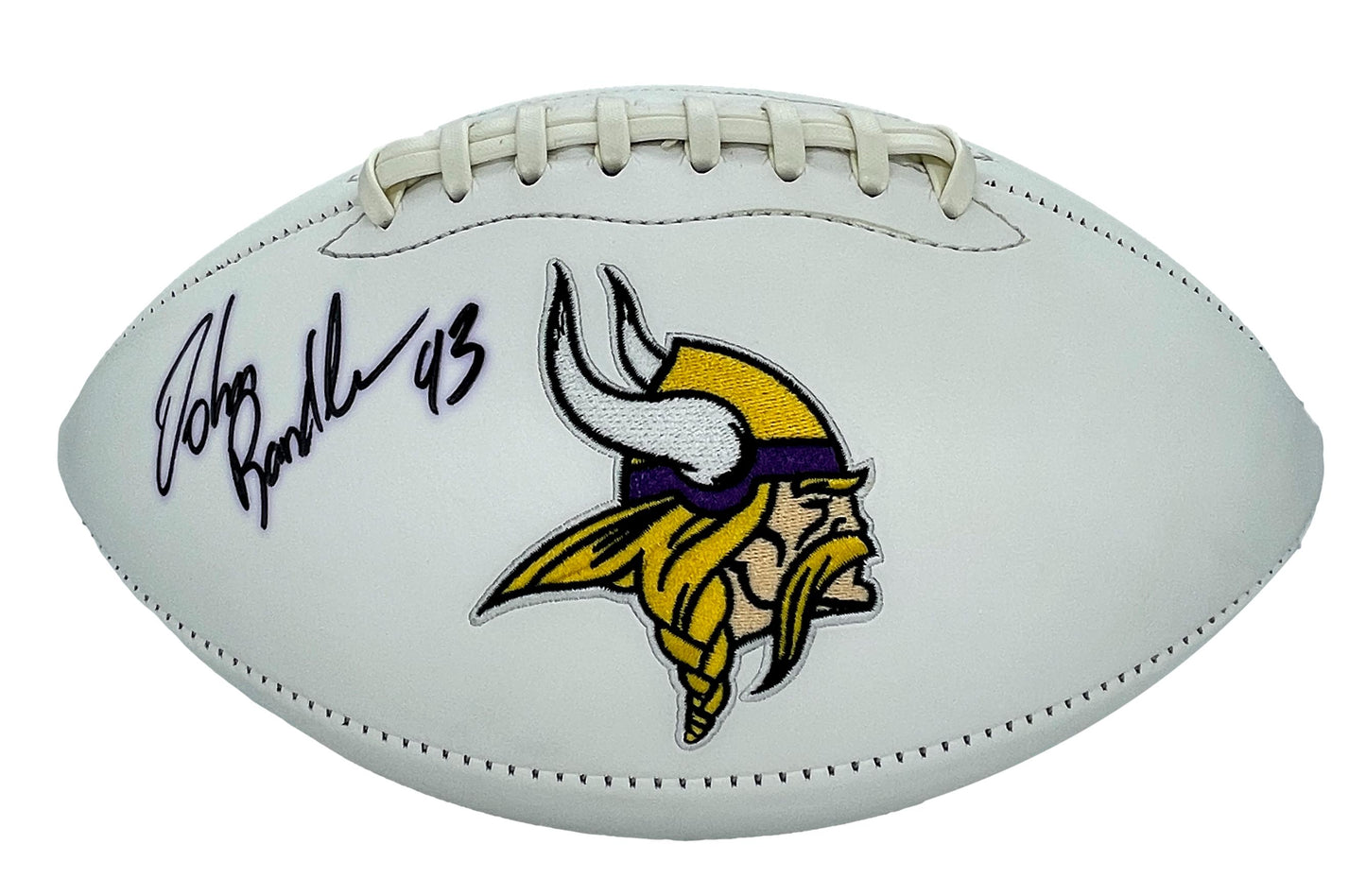 John Randle HOF Signed/Auto Minnesota Vikings Logo Football PSA/DNA 205159