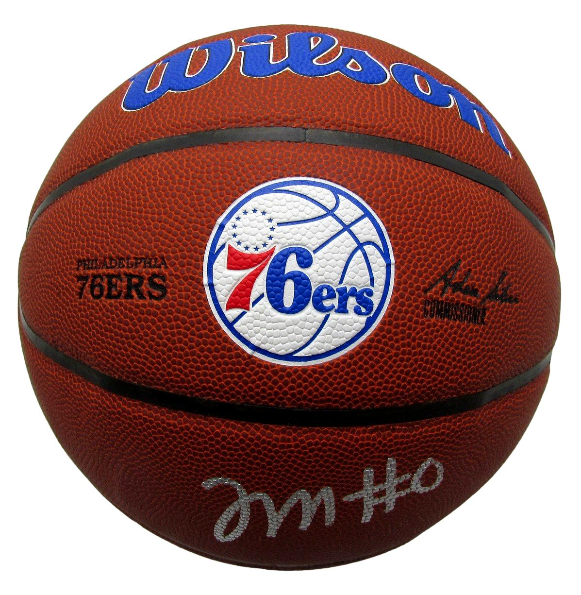 Tyrese Maxey Signed/Auto Philadelphia 76ers Logo NBA Basketball Fanatics 205640