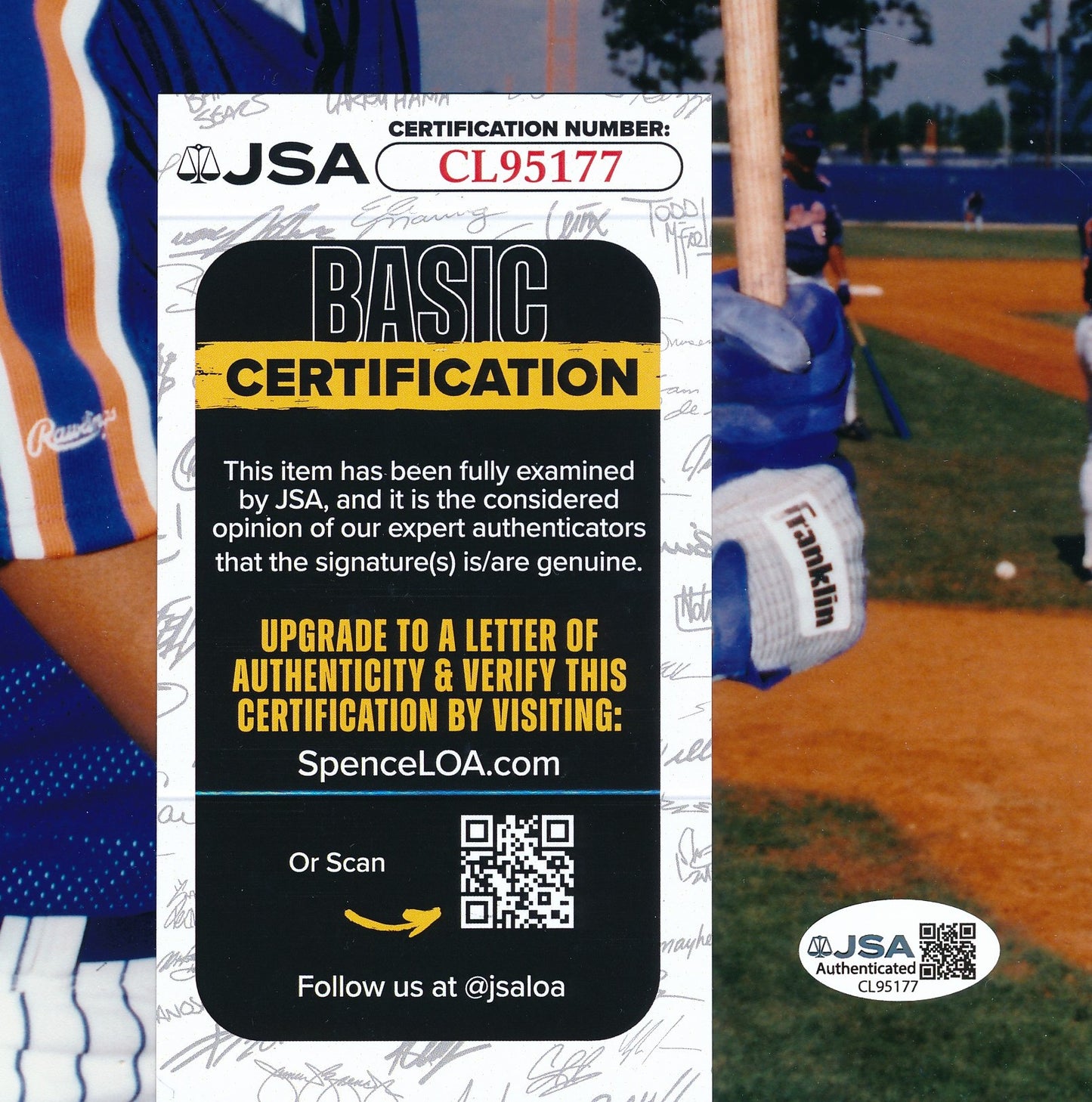 Daryl Strawberry Signed/Inscribed 8x10 Photo New York Mets JSA  207751