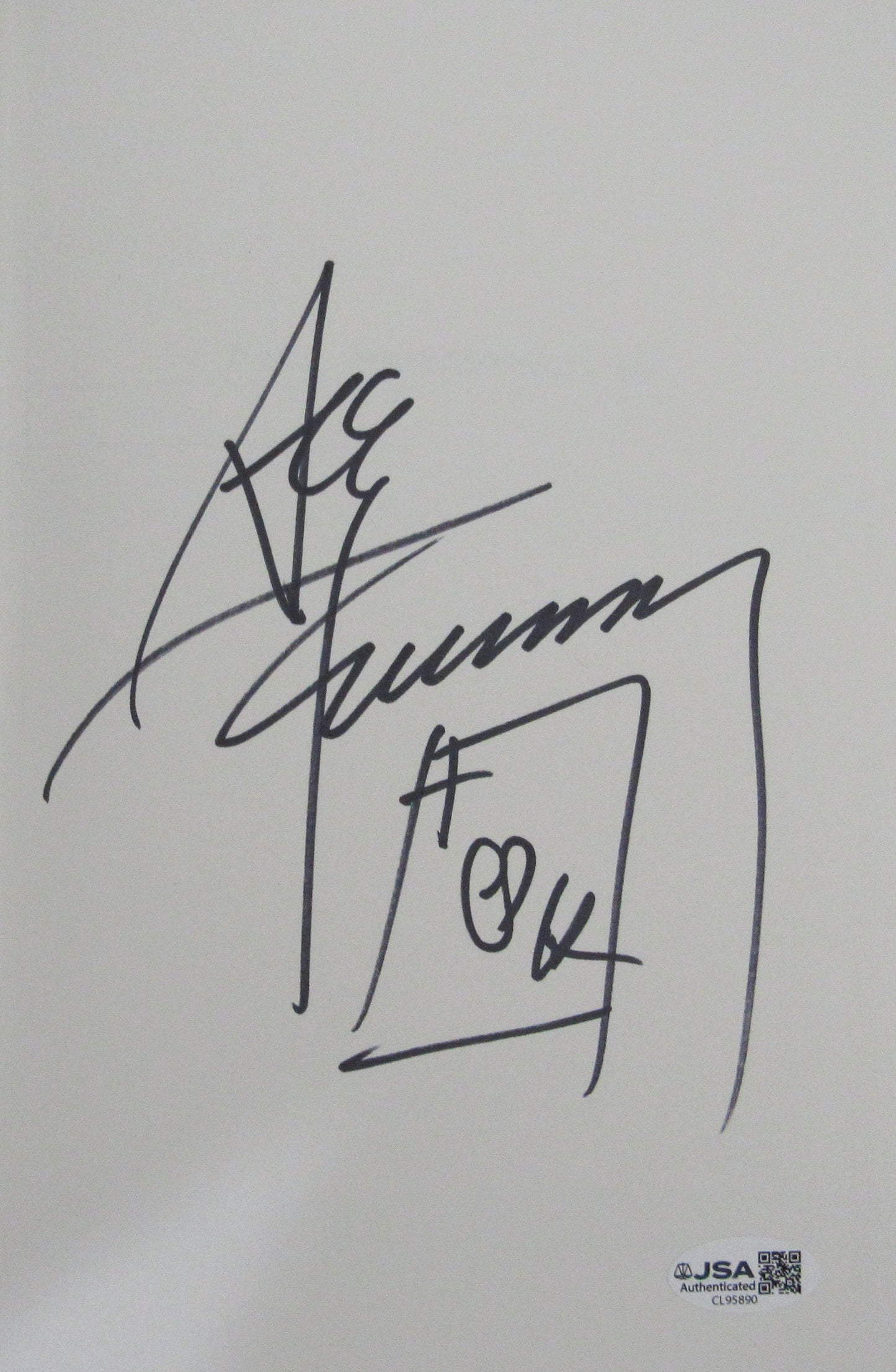Ace Frehley "Kiss" Signed/Autographed Book "No Regrets" JSA   207753