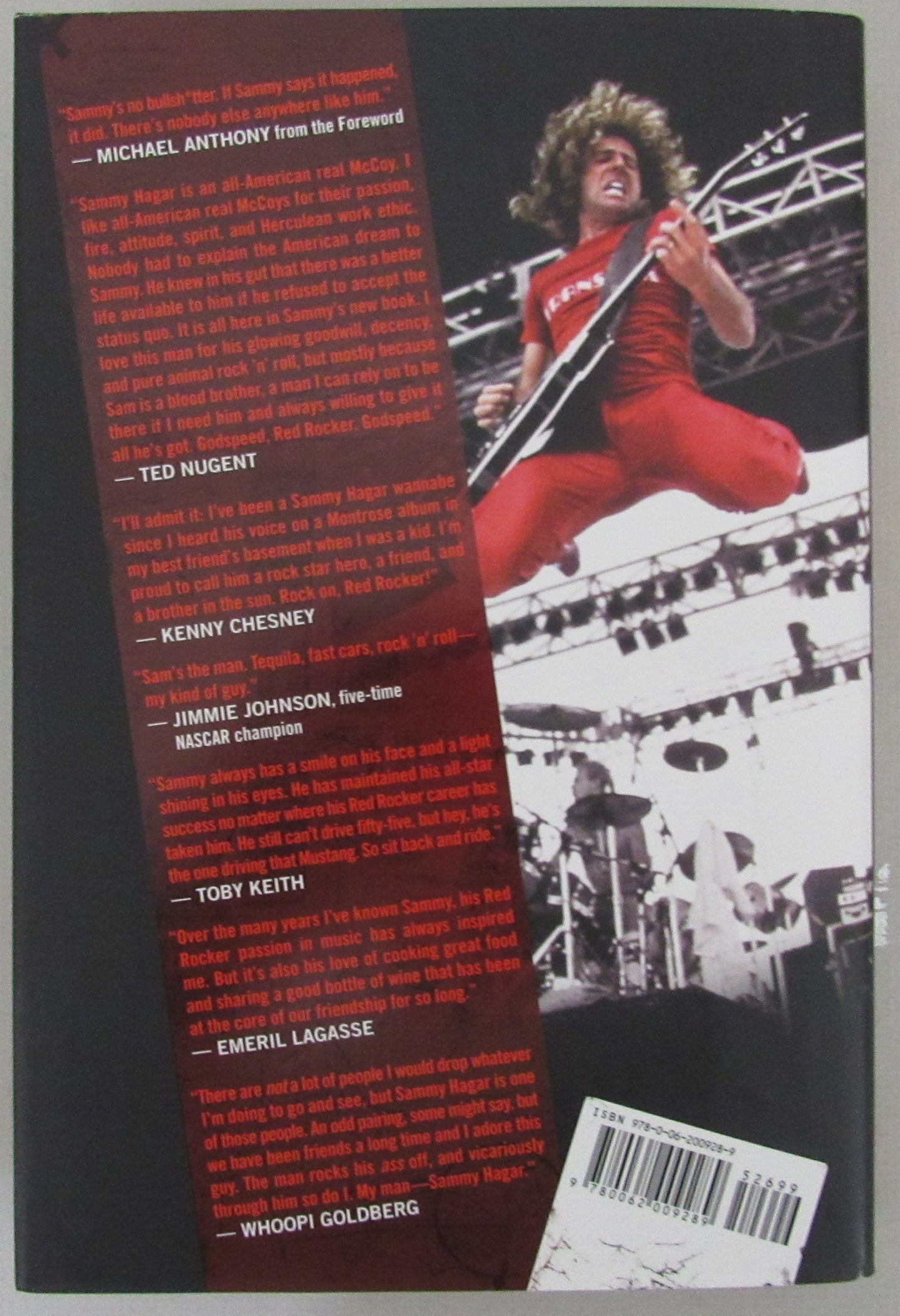 Sammy Hagar "Van Halen" Signed/Autographed Book "Red" JSA   207755