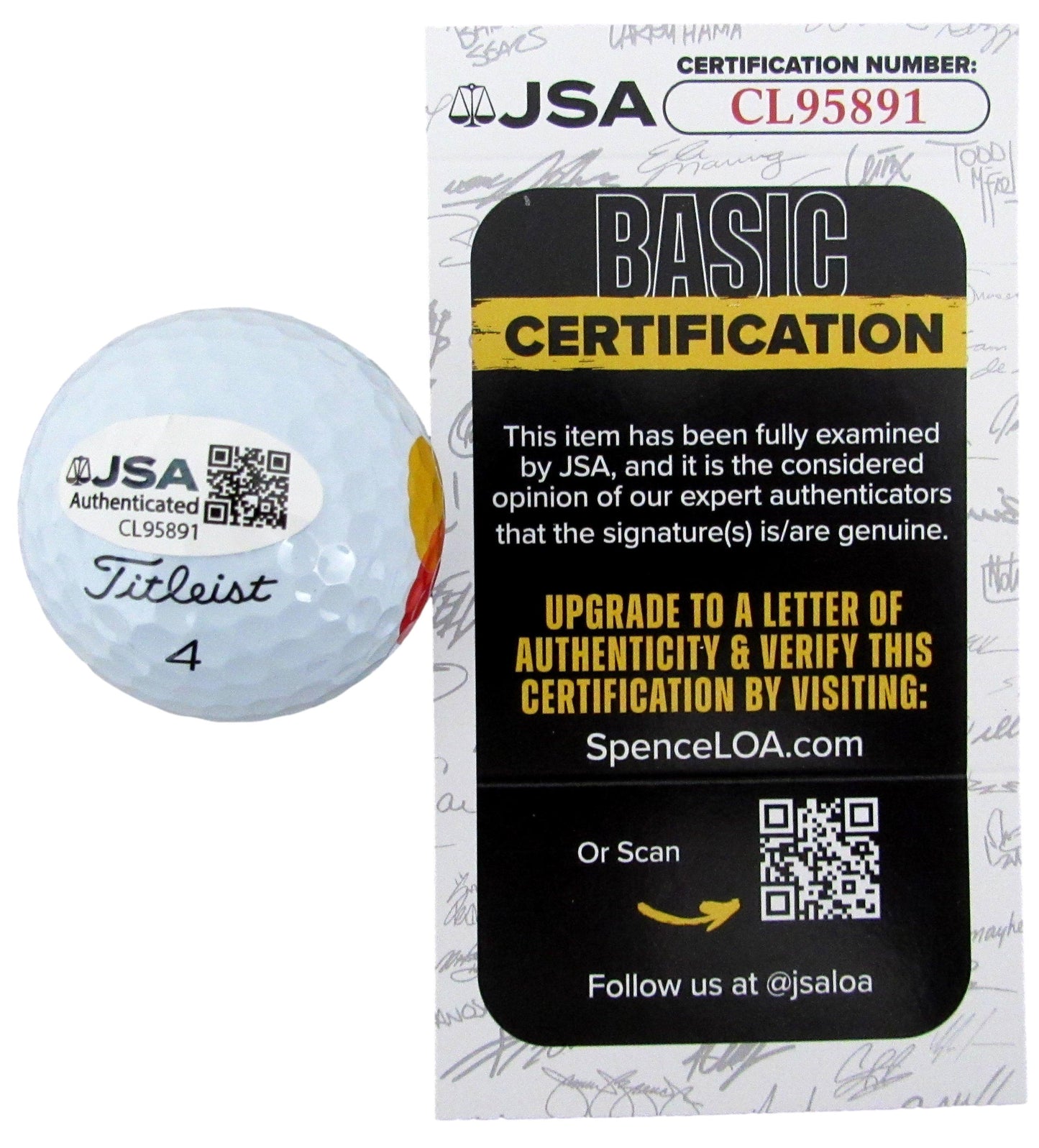 Anika Sorenstam LPGA Champ Signed/Autographed Titleist 4 Golf Ball JSA   207757