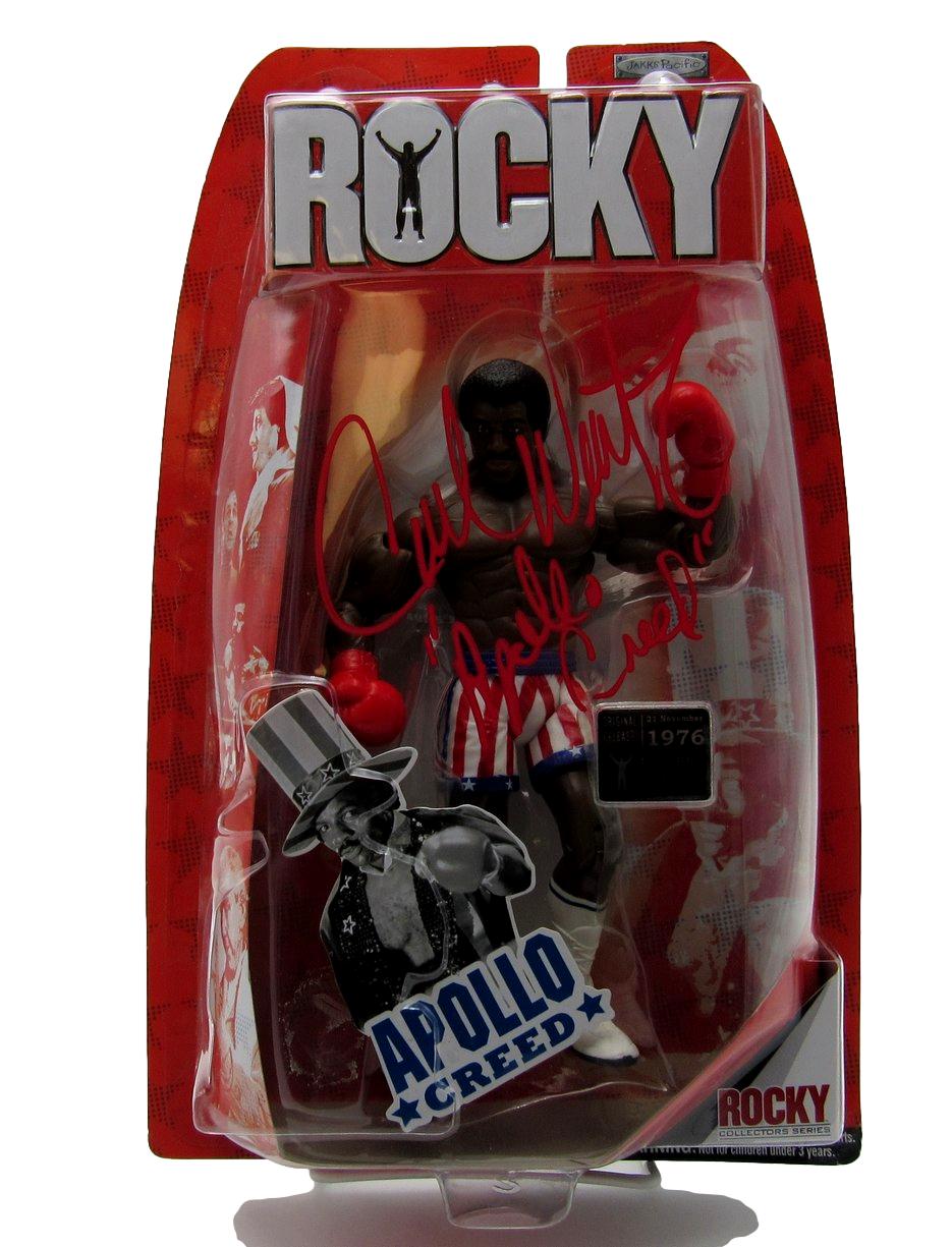 Carl Weathers Signed/Inscribed Apollo Creed 8 Inch Figurine "Rocky" JSA 204890