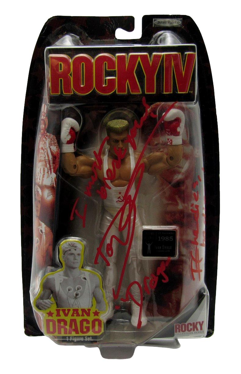 Dolph Lundgren Signed/Inscribed Ivan Drago 8 Inch Figurine "Rocky IV" JSA 204891