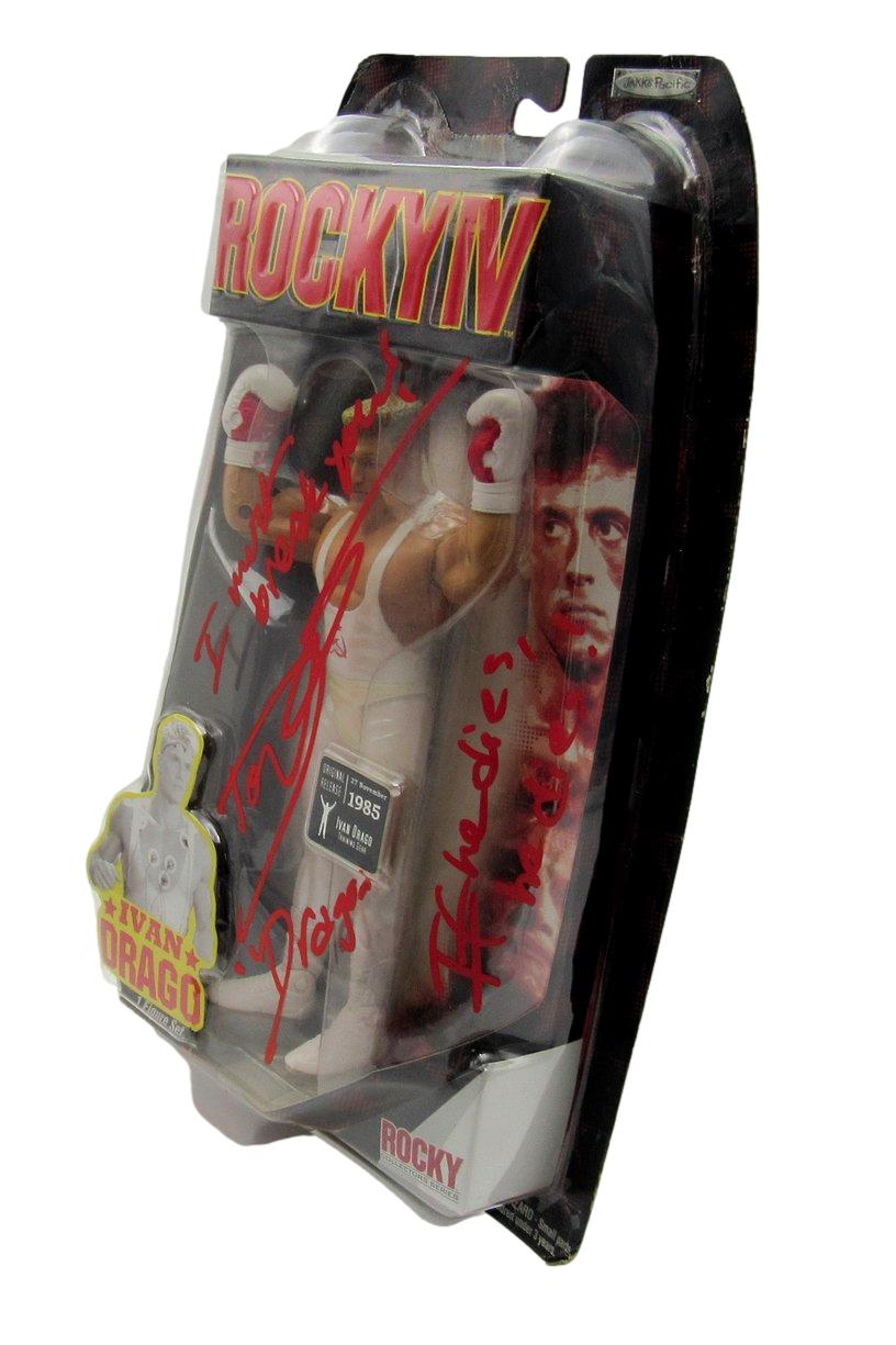 Dolph Lundgren Signed/Inscribed Ivan Drago 8 Inch Figurine "Rocky IV" JSA 204891