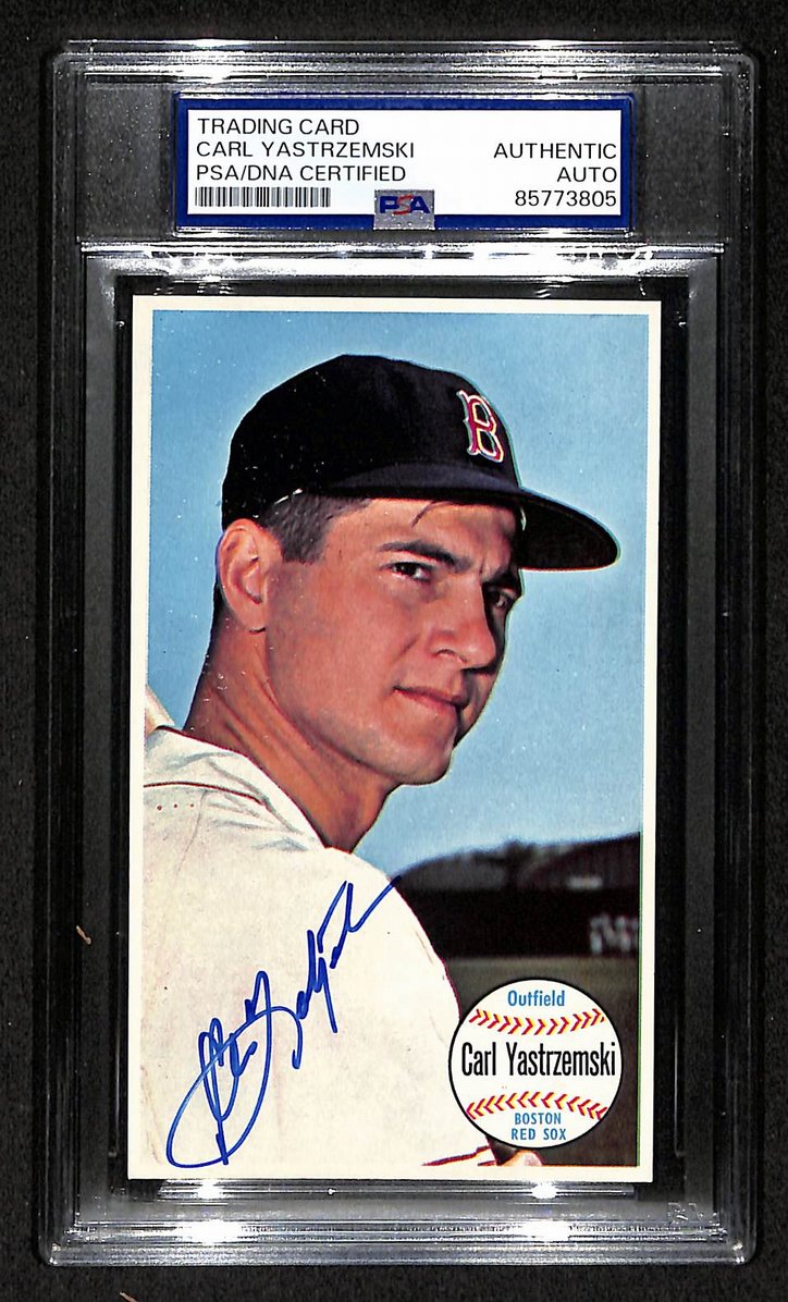 Carl Yastrzemski HOF Signed/Auto 1964 TOPPS Giants Card #48 Red Sox PSA/DNA