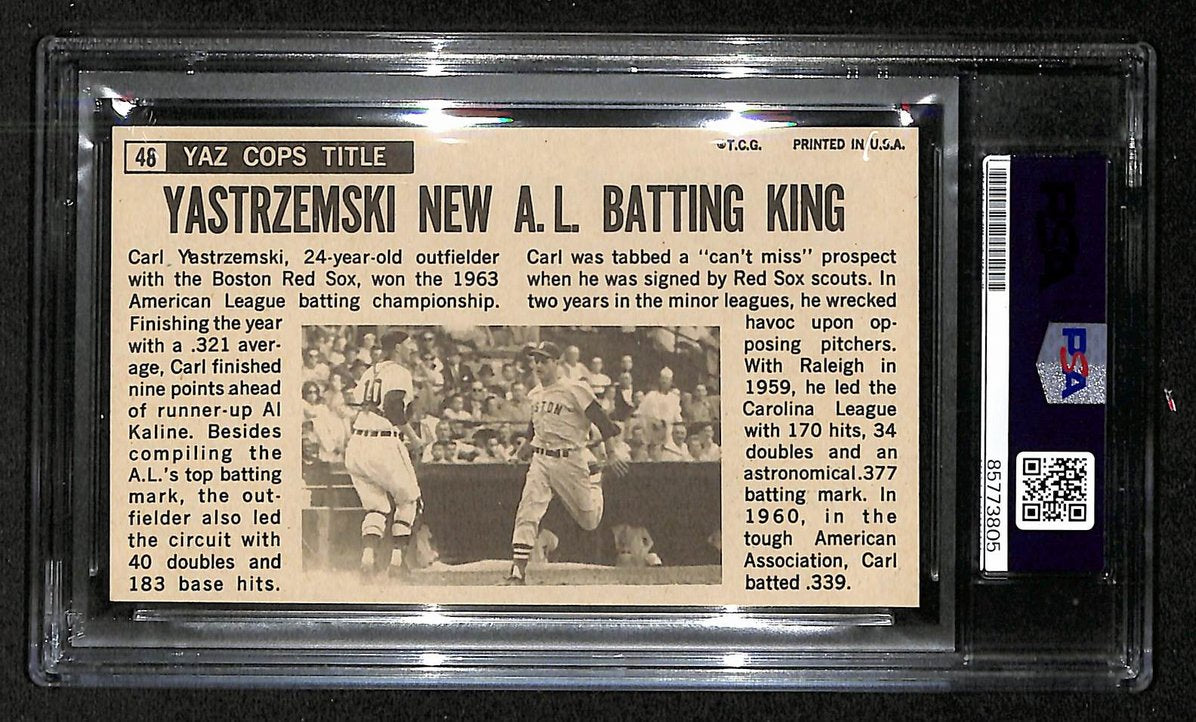 Carl Yastrzemski HOF Signed/Auto 1964 TOPPS Giants Card #48 Red Sox PSA/DNA