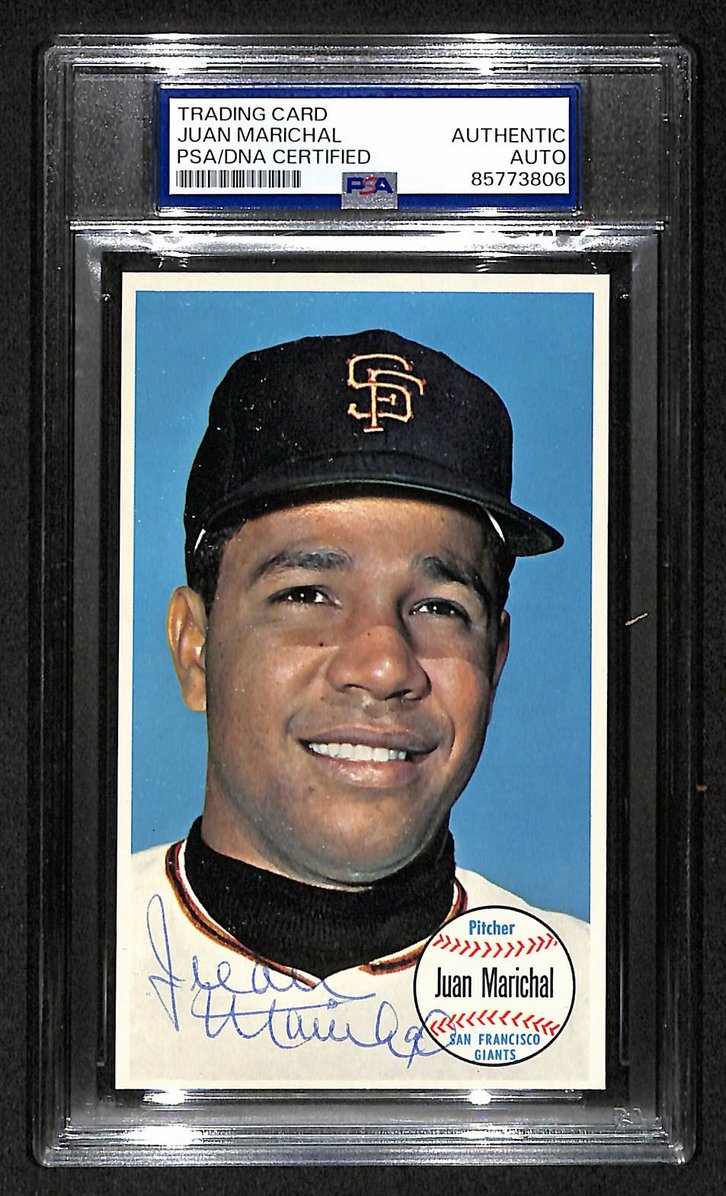 Juan Marichal HOF Signed/Auto 1964 TOPPS Giants Card #37 Giants PSA/DNA 205204