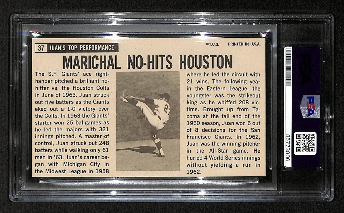 Juan Marichal HOF Signed/Auto 1964 TOPPS Giants Card #37 Giants PSA/DNA 205204