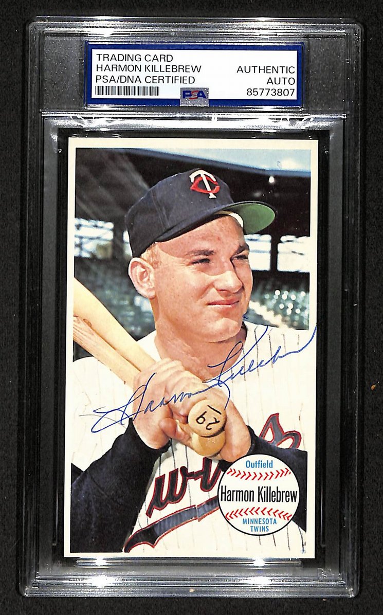Harmon Killebrew HOF Signed 1964 TOPPS Giants Card #38 Twins PSA/DNA 205205