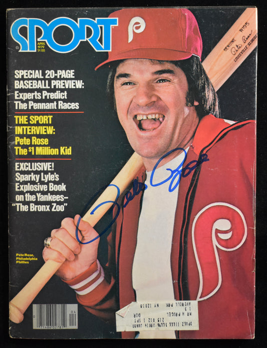 Pete Rose Signed/Autographed April 1979 SPORT Magazine Phillies JSA 205261