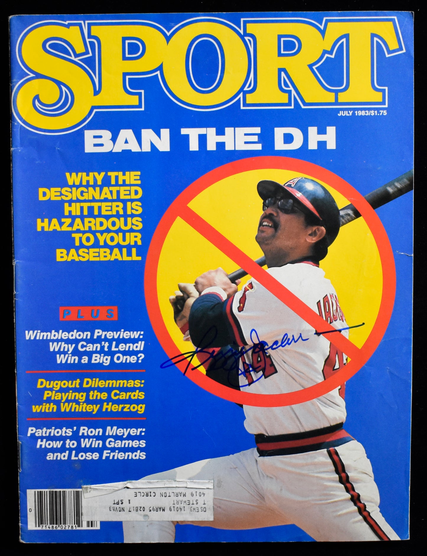 Reggie Jackson HOF Signed/Autographed July 1983 SPORT Magazine Angels JSA 205262