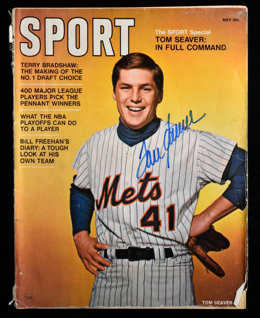 Tom Seaver HOF Signed/Auto May 1970 SPORT Magazine NO LABEL Mets JSA 205263