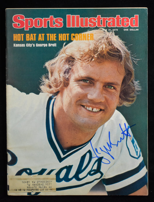 George Brett HOF Signed/Auto 1976 Sports Illustrated Magazine Royals JSA 205264