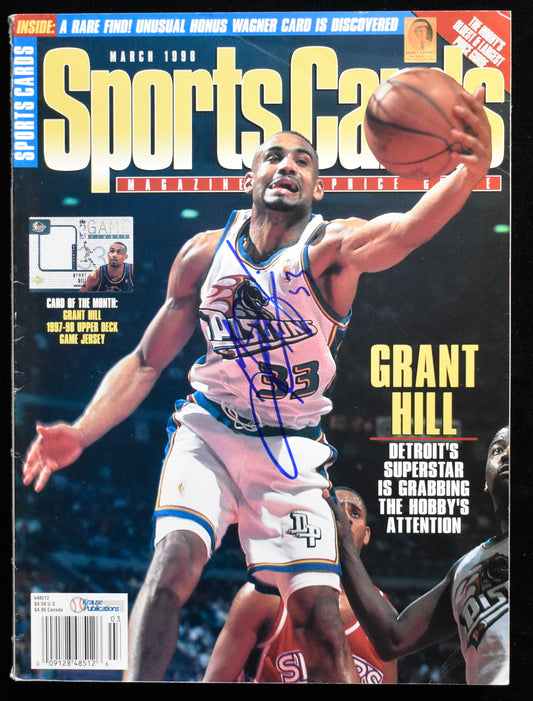 Grant Hill HOF Signed/Auto 1998 Sports Cards Magazine Detroit Pistons JSA 205272
