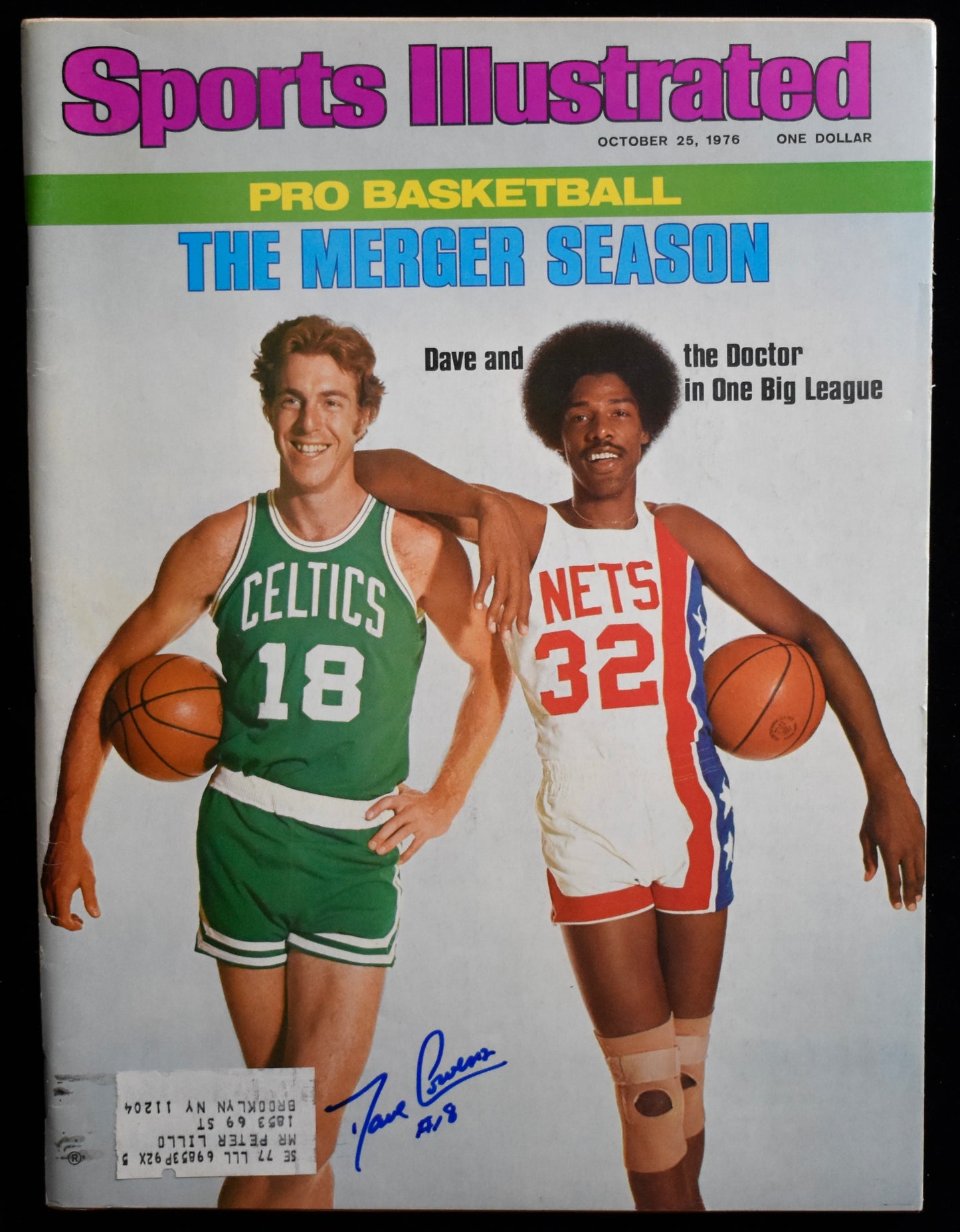 Dave Cowens HOF Signed/Auto 1976 Sports Illustrated Magazine Celtics JSA 205274