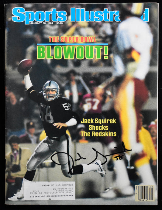 Jack Squirek Signed/Auto 1984 Sports Illustrated Magazine Raiders JSA 205278