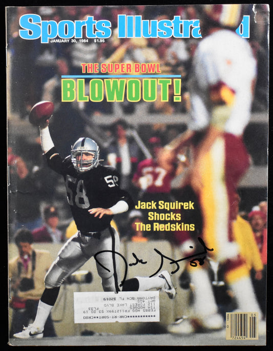 Jack Squirek Signed/Auto 1984 Sports Illustrated Magazine Raiders JSA 205279