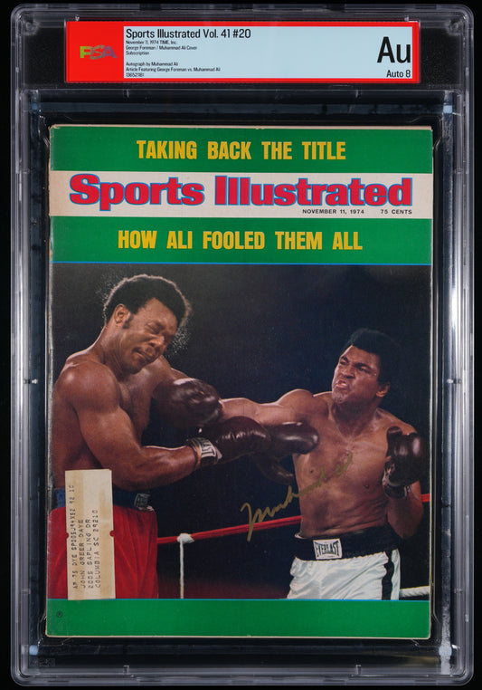Muhammad Ali Signed/Auto 1974 Sports Illustrated Magazine AUTO 8 PSA/DNA 206049