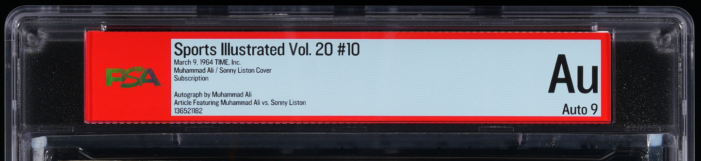 Muhammad Ali Cassius Clay Signed 1964 Sports Illustrated Magazine AUTO 9 PSA/DNA