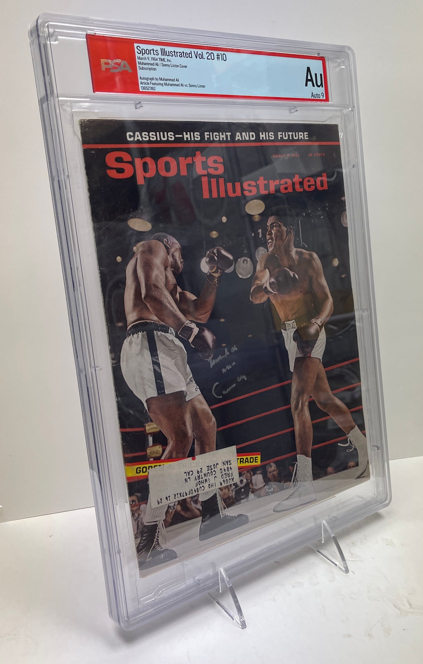 Muhammad Ali Cassius Clay Signed 1964 Sports Illustrated Magazine AUTO 9 PSA/DNA
