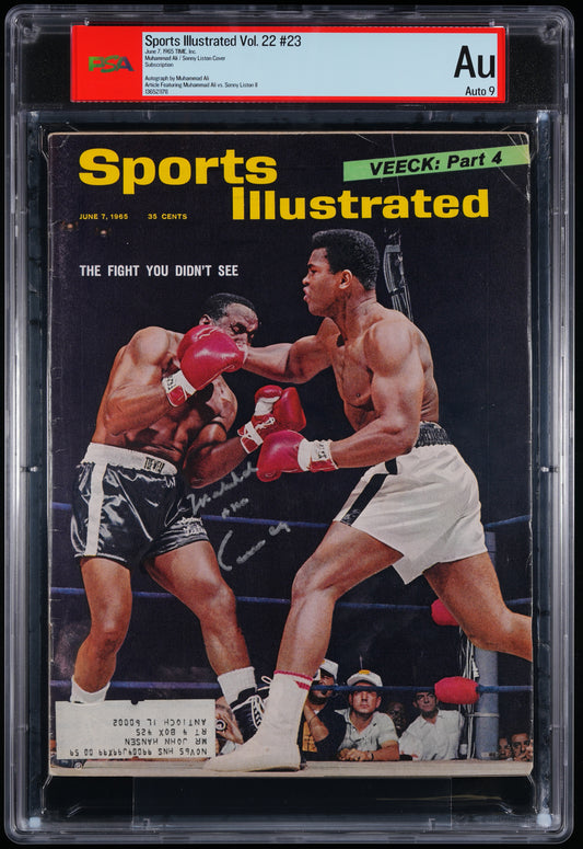 Muhammad Ali Cassius Clay Signed 1965 Sports Illustrated Magazine AUTO 9 PSA/DNA